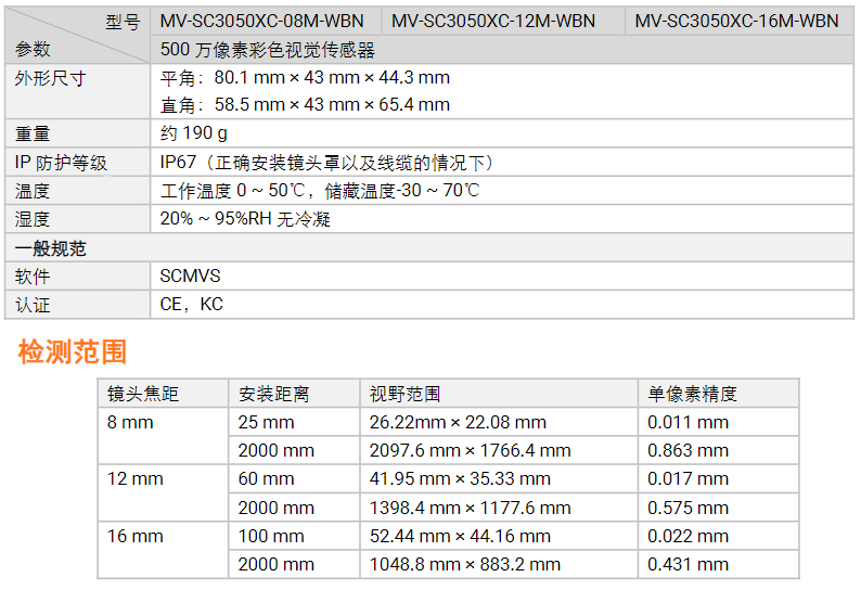 海康MV-SC3050XC-08m/12m/16m500萬(wàn)像素彩色視覺(jué)相機(jī)讀碼傳感器參數(shù).png